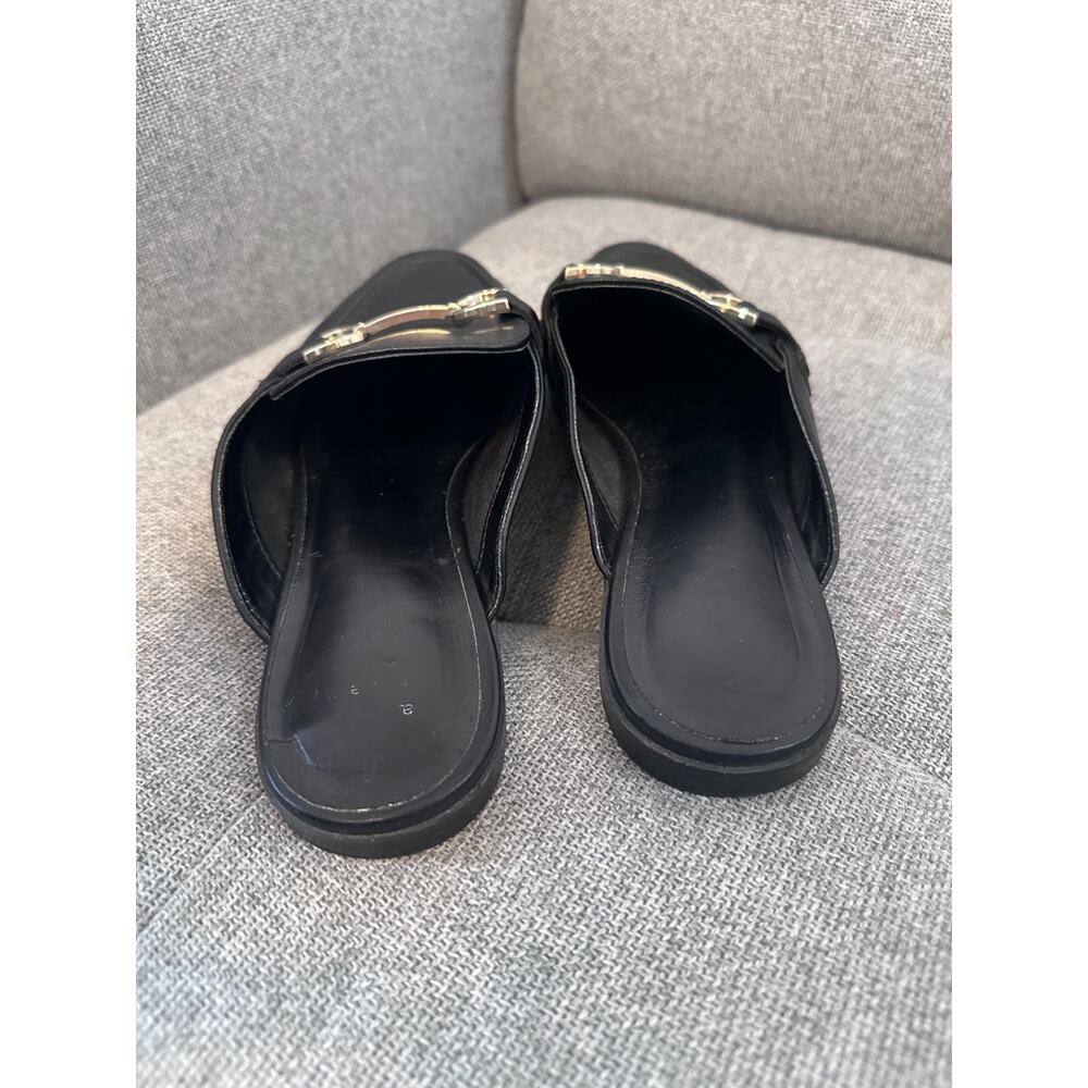 A New Day Womens size 8 Mule Shoes Black Sandal Slip On Flat Comfort - Picture 3 of 5